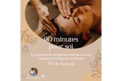 - MASSAGE 90' 150 euros - Pour un moment de relaxation profonde avec massage enveloppant, avec Maud, notre masseuse professionnelle, formée à la médecine chinoise et au Shiatsu.